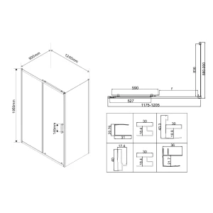 Душевой уголок Vincea City 120х90 VSR-5CT9012CL