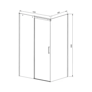 Душевой уголок Vincea Dice 120х80 VSR-4D8012CLB
