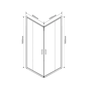 Душевой уголок Vincea Garda 100х90 VSS-1G9010CH