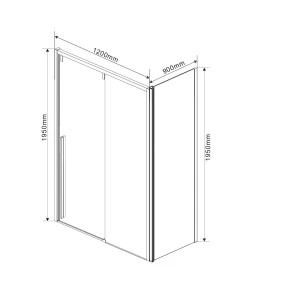 Душевой уголок Vincea Lugano 120х90 VSR-1L9012CGB-1