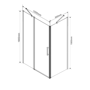 Душевой уголок Vincea Orta 100х90 VSR-1O9010CL