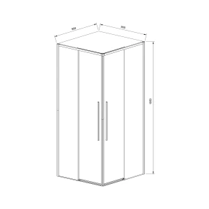 Душевой уголок Vincea Slim-N 90х90 VSS-4SN900CGB
