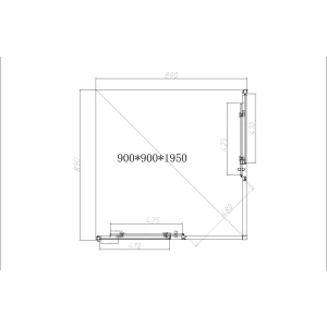 Душевой уголок Vincea Slim-N 90х90 VSS-4SN900CGB