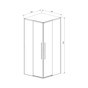 Душевой уголок Vincea Slim-N 100х90 VSS-4SN9010CGB