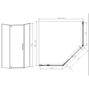 Душевой уголок Vincea Slim-N 100х100 VSP-4SN100CL