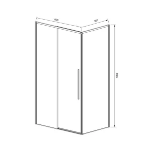 Душевой уголок Vincea Slim-N 100х90 VSR-4SN9010CL