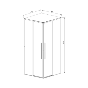 Душевой уголок Vincea Slim-N 100х80 VSS-4SN8010CGB