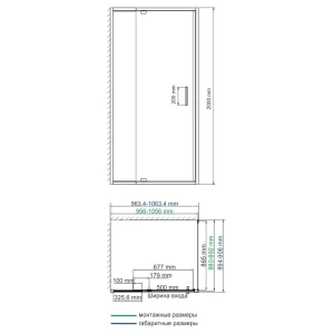 Душевой уголок Wasserkraft Berkel 48P22 100x90