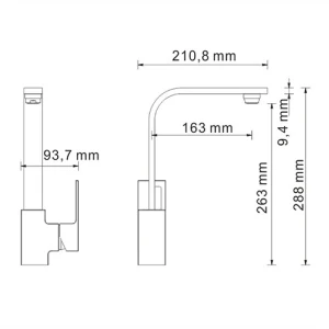 Смеситель Wasserkraft Alme 1507 для кухни