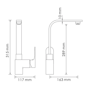 Смеситель Wasserkraft Dinkel 5807 для кухни