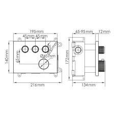Смеситель Wasserkraft Wiese 8458 Thermo для ванны с душем