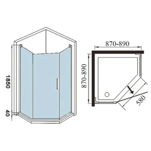 Душевой уголок Weltwasser WW-300PI-90 90х90