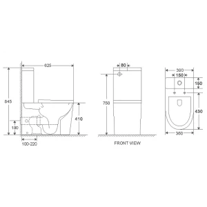 Унитаз-компакт WeltWasser Salzbach 011 GL-WT