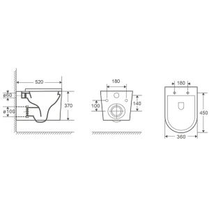 Унитаз подвесной WeltWasser Nesenbach 004 GL-WT