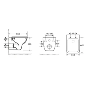 Унитаз подвесной WeltWasser Kehlbach 004 GL-WT