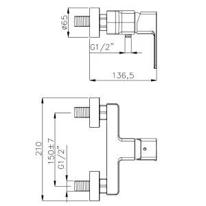 Смеситель Azario Cadeo для ванны с душем AZ-15940601