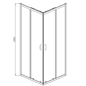 Душевой уголок Azario Milton 100х100 AZND11421000Black