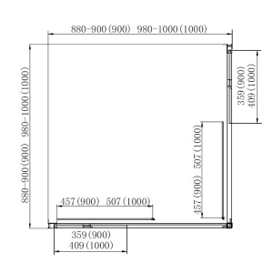 Душевой уголок Azario Milton 100х100 AZND11421000Black