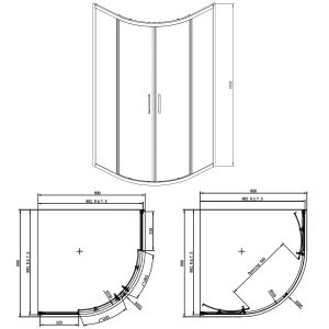 Душевой уголок Azario Ostin 90х90 AZ121SА9090195