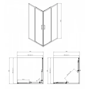 Душевой уголок Azario Seattle 90х90 AZ131SA9090195