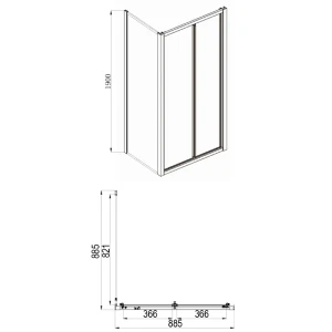 Душевой уголок Azario Toronto 90х90 AZNAA1432B900