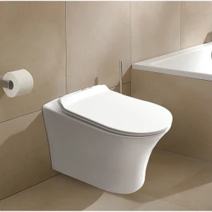 Унитаз подвесной Azario FRETTA ROUND безободковый с сиденьем микролифт AZ2617E