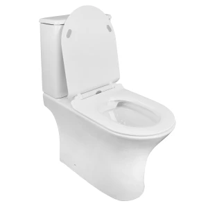 Унитаз-компакт напольный Azario FRETTA ROUND безободковый с сиденьем микролифт AZ-1038A