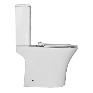 Унитаз-компакт напольный Azario FRETTA ROUND безободковый с сиденьем микролифт AZ1217+AZ1216