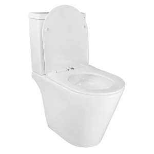 Унитаз-компакт напольный Azario Flin безободковый с сиденьем микролифт AZ-1363C