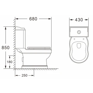 Унитаз-компакт напольный Azario LORETTI с сиденьем микролифт AZ239