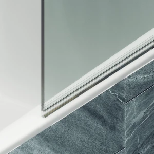 Шторка на ванну Maybah Glass поворотная на монопетле 40х140 MGV-596-3 Прозрачная