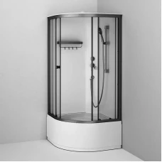 Душевая кабина AM.PM X-Joy 90x90 W94C-401A-090BT профиль черный матовый, высокий поддон