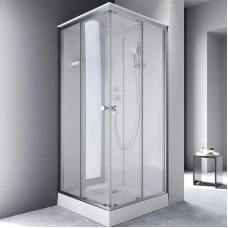 Душевая кабина AM.PM X-Joy 90x90 W94C-403-090MT профиль серебристый, низкий поддон