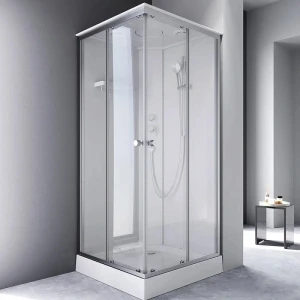 Душевая кабина AM.PM X-Joy 90x90 W94C-403-090MT профиль серебристый, низкий поддон