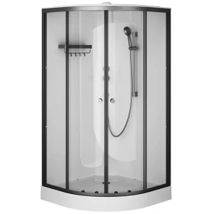 Душевая кабина AM.PM X-Joy 100x100 W94C-401-100BT профиль черный матовый, низкий поддон