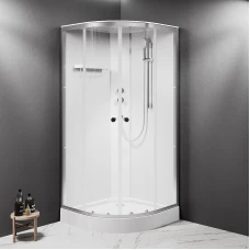 Душевая кабина AM.PM X-Joy 90x90 W94C-401-090MT профиль серебристый, низкий поддон