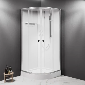 Душевая кабина AM.PM X-Joy 90x90 W94C-401-090MT профиль серебристый, низкий поддон