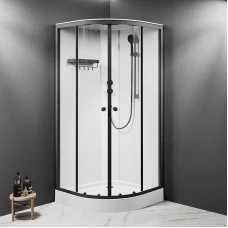 Душевая кабина AM.PM X-Joy 90x90 W94C-401-090BT профиль черный матовый, низкий поддон