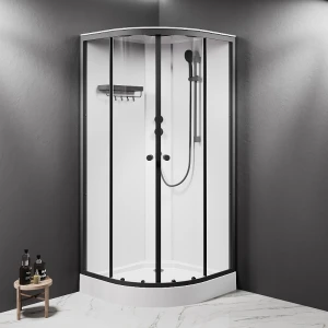Душевая кабина AM.PM X-Joy 90x90 W94C-401-090BT профиль черный матовый, низкий поддон