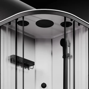 Душевая кабина AM.PM X-Joy 90x90 W94C-401-090BT профиль черный матовый, низкий поддон