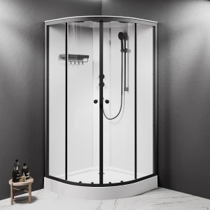 Душевая кабина AM.PM X-Joy 100x100 W94C-401-100BT профиль черный матовый, низкий поддон