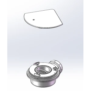 Душевая кабина Acquazzone Omega 90T BLACK 90х90 без крыши