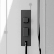 Душевая кабина Acquazzone Omega 90T BLACK 90х90 без крыши