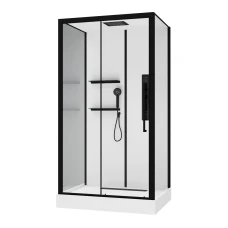 Душевая кабина Acquazzone Viktoria 115SL BLACK 115х90