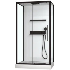 Душевая кабина Acquazzone Viktoria 120SL BLACK 120х80