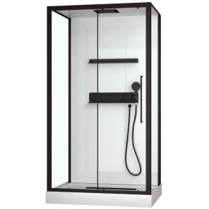 Душевая кабина Acquazzone Viktoria 120SL BLACK 120х80