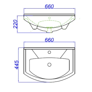 Умывальник Kirovit Элеганс 65