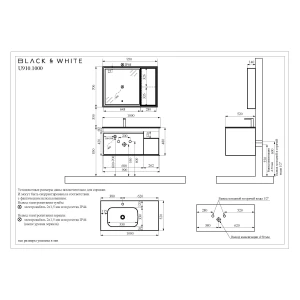Зеркальный шкаф Black & White U910.MC1000 95
