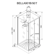Душевая кабина Cerutti SPA Bella 90T 90x90