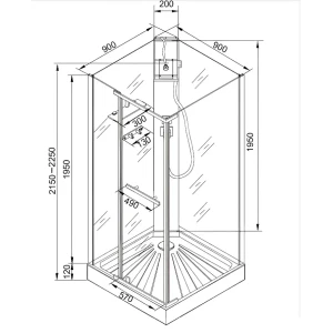 Душевая кабина Cerutti SPA Mimi 90B 90x90